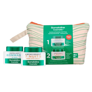 Somatoline 7 Nuits Crème Effet Chaud & Gommage – Σετ 2 βημάτων με θερμαντική δράση & απολέπιση σε νεσεσέρ